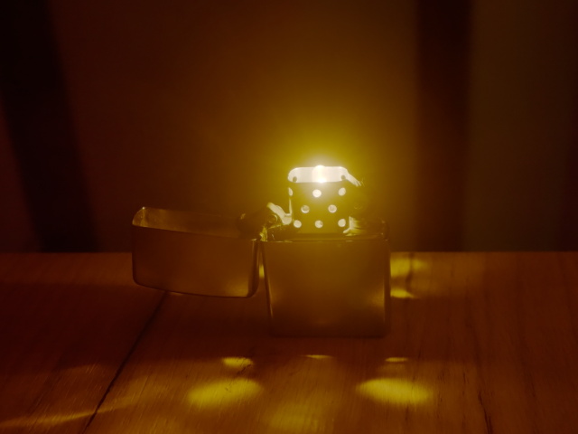 Tone mapped image of 
    the lighter